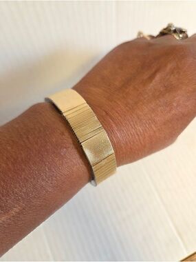 Vintage Aimante Gold-plated Magnetic Therapy Extension Stretch Bracelet